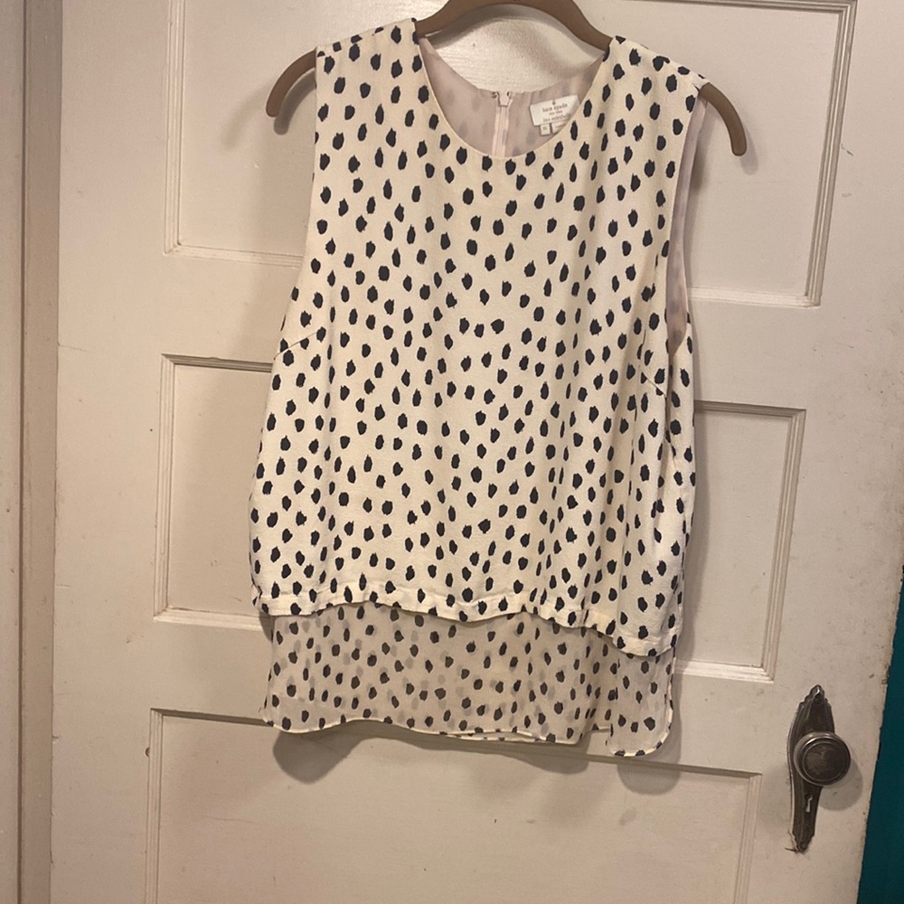 Kate Spade live colorfully sleeveless blouse. Size XL